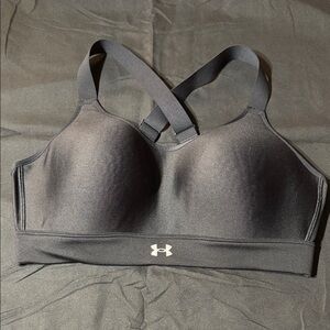 Under Armour Black Padded Crossback Sports Bra